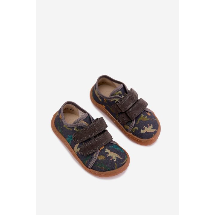 Vaikiškos barefoot šlepetės Froddo, pilkos