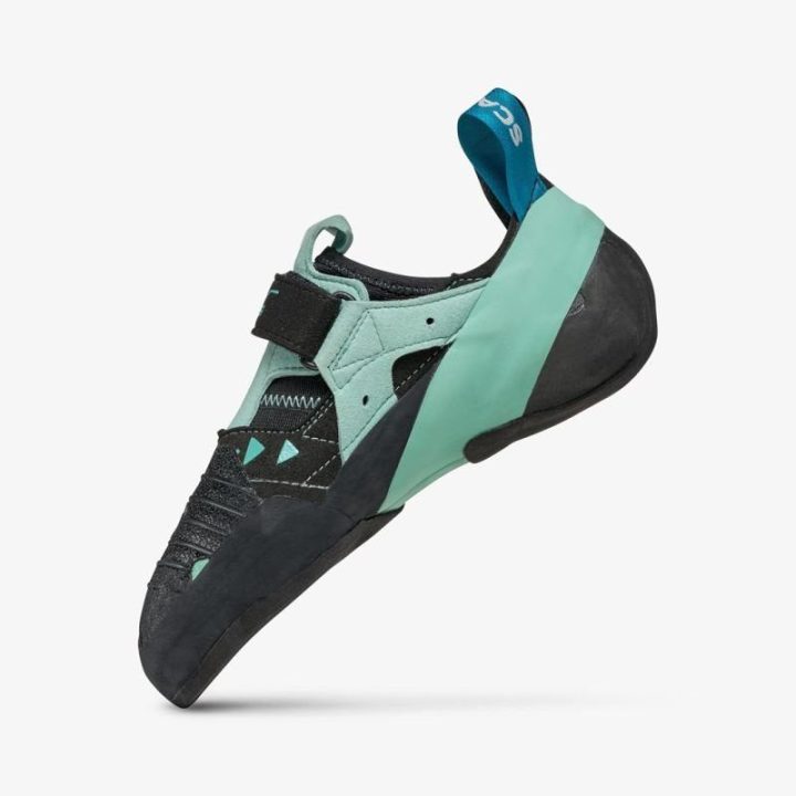 Laipiojimo bateliai Scarpa Instinct VS, juodi ir žalsvi