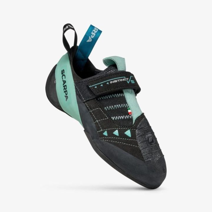 Laipiojimo bateliai Scarpa Instinct VS, juodi ir žalsvi