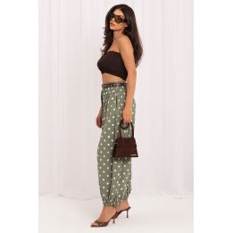 Moteriškos kelnės su taškuotu raštu Italy Moda