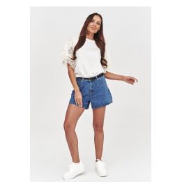 Denim šortai moterims Makadamia