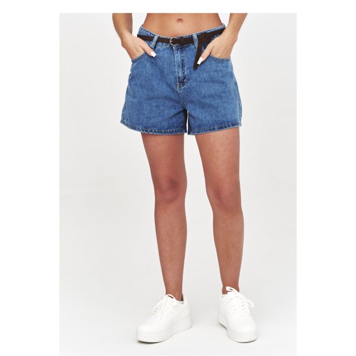 Denim šortai moterims Makadamia
