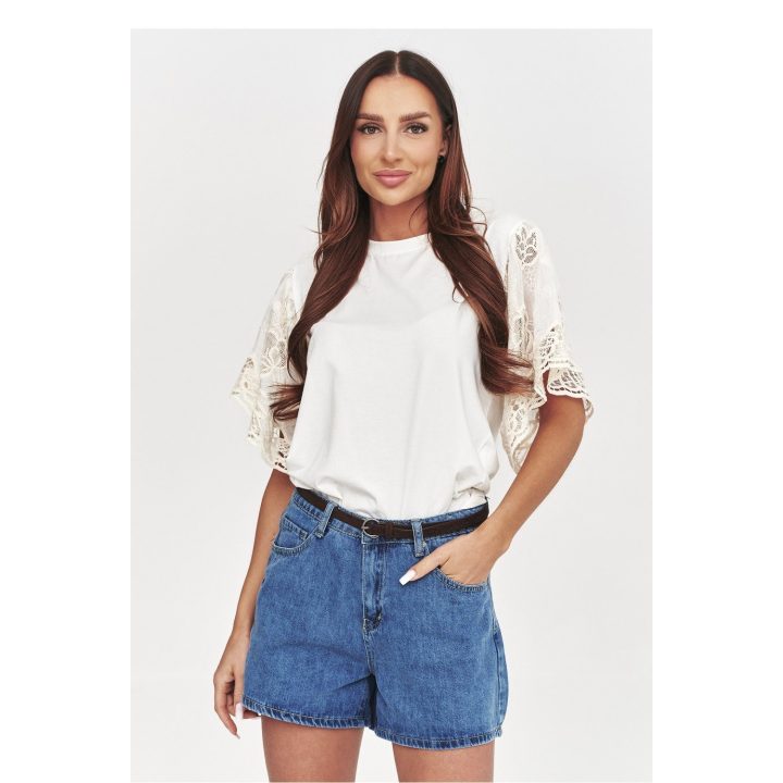Denim šortai moterims Makadamia