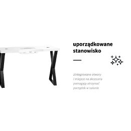 Kosmetinis manikiūro stalas su dulkių surinkėju MOMO 04-BL