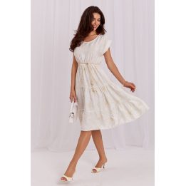Kreminė vasarinė suknelė Italy Moda
