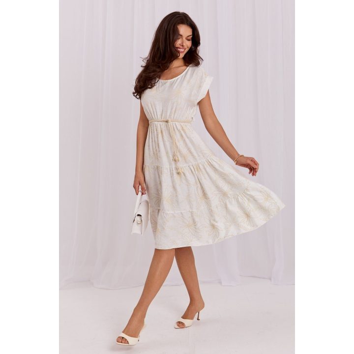 Kreminė vasarinė suknelė Italy Moda
