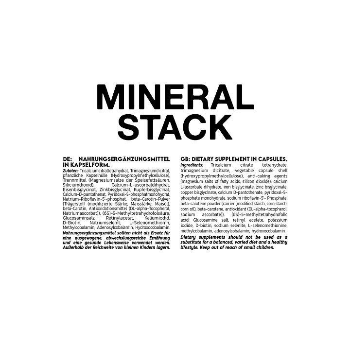 Mineralų ir vitaminų kapsulės INLEAD Mineral Stack 150 kapsulių