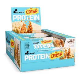 Baltyminiai batonėliai Olimp Protein Crisp Cookie & Caramel 20 × 40 g