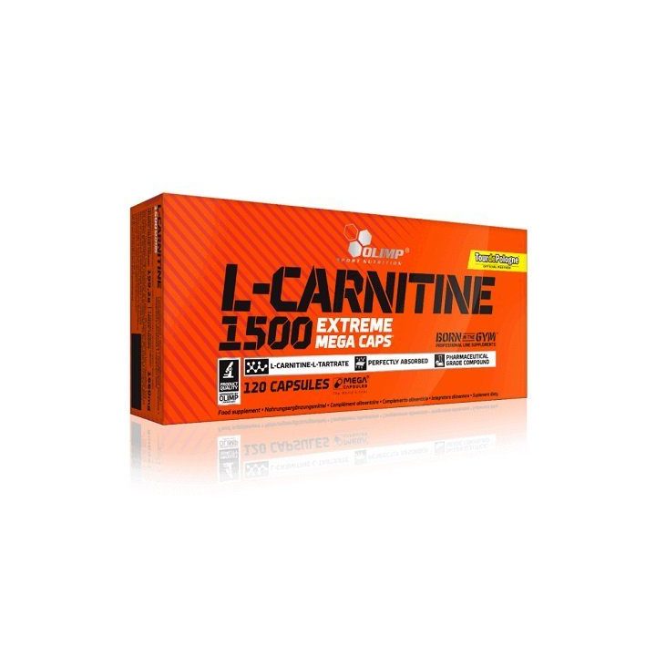L-karnitino kapsulės Olimp L-Carnitine 1500 Extreme Mega Caps 120 kapsulių