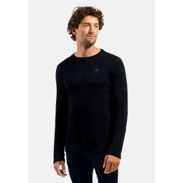Vyriški termo marškinėliai Odlo BL TOP crew neck l/s Merino 260, juodi, L