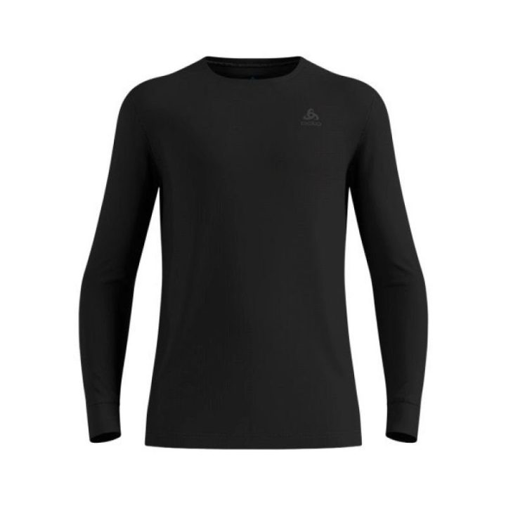 Vyriški termo marškinėliai Odlo BL TOP crew neck l/s Merino 260, juodi, L