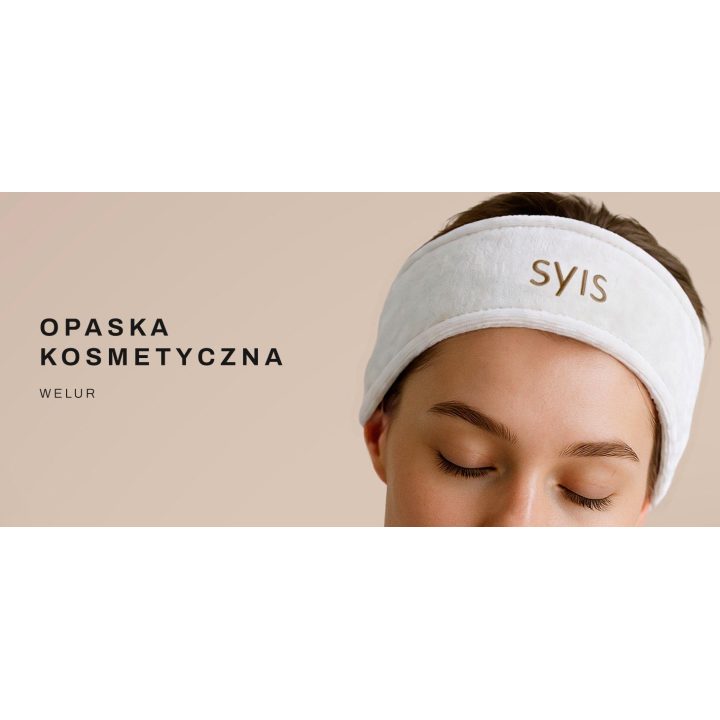 SYIS kosmetinė veliūrinė galvajuostė balta