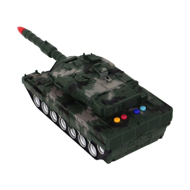Žalias nuotolinio valdymo tankas su 27 MHz pultu