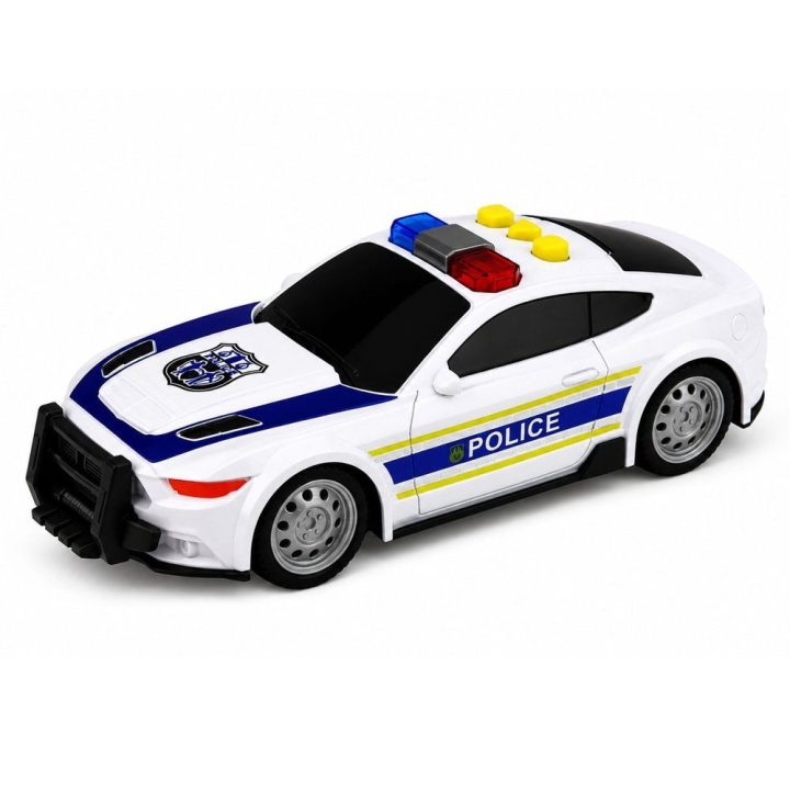 Žaislinis policijos transporto priemonių rinkinys su šviesomis ir garsais, 1:32
