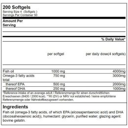 Omega-3 žuvų taukų minkštos kapsulės GN Triglyceride Sport Edition 200 vnt.
