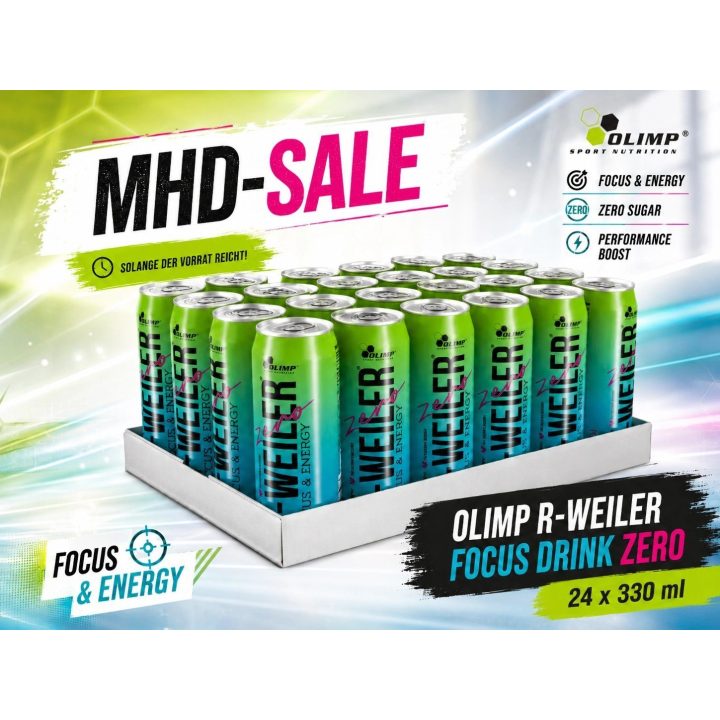 Energinis gėrimas Olimp R-Weiler Focus Drink Zero 24 × 330 ml