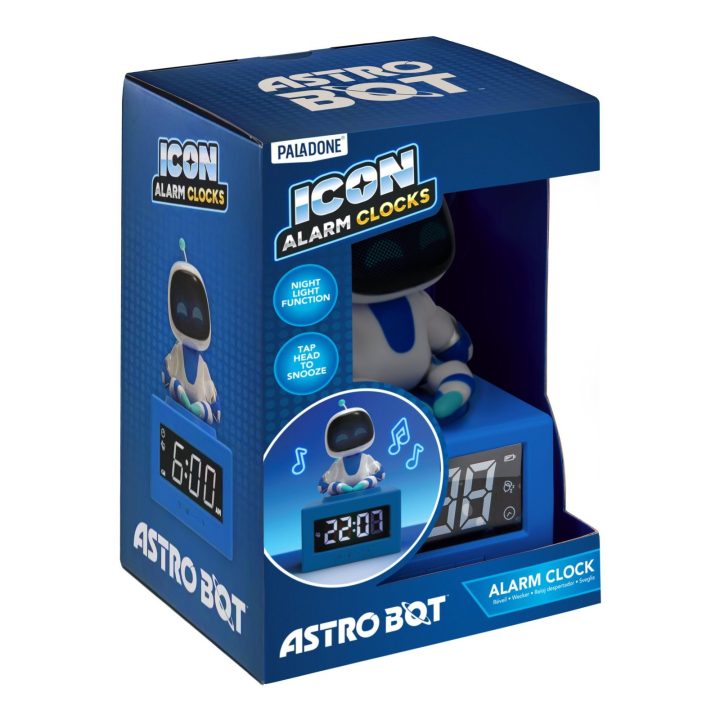 Paladone Astro Bot skaitmeninis žadintuvas su naktine lempute