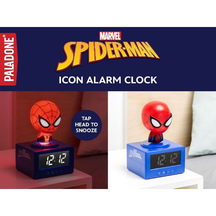 PAVADINIMAS: Paladone Spider-Man skaitmeninis žadintuvas su naktine lempute