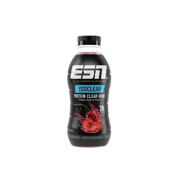 Baltyminis skaidrus gėrimas ESN ISOCLEAR RTD 8 × 500 ml, „Fresh Cherry“ skonio