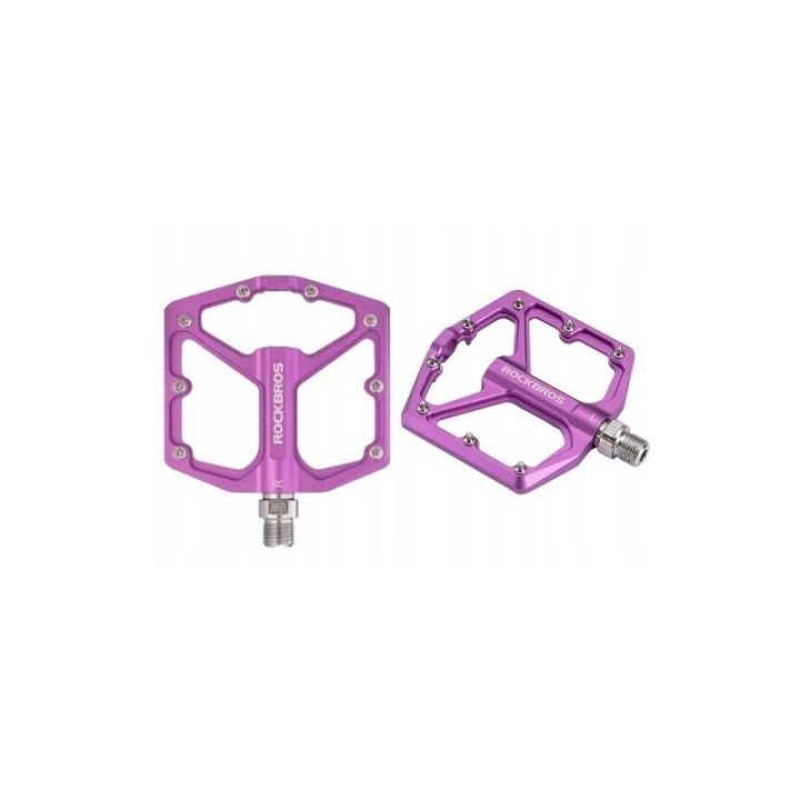 Dviračių platforminiai pedalai, aliuminio korpusas, violetinė, Rockbros