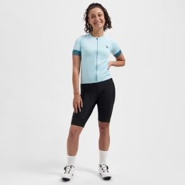 Moteriški dviratininko marškinėliai šviesiai mėlyni Rogelli
