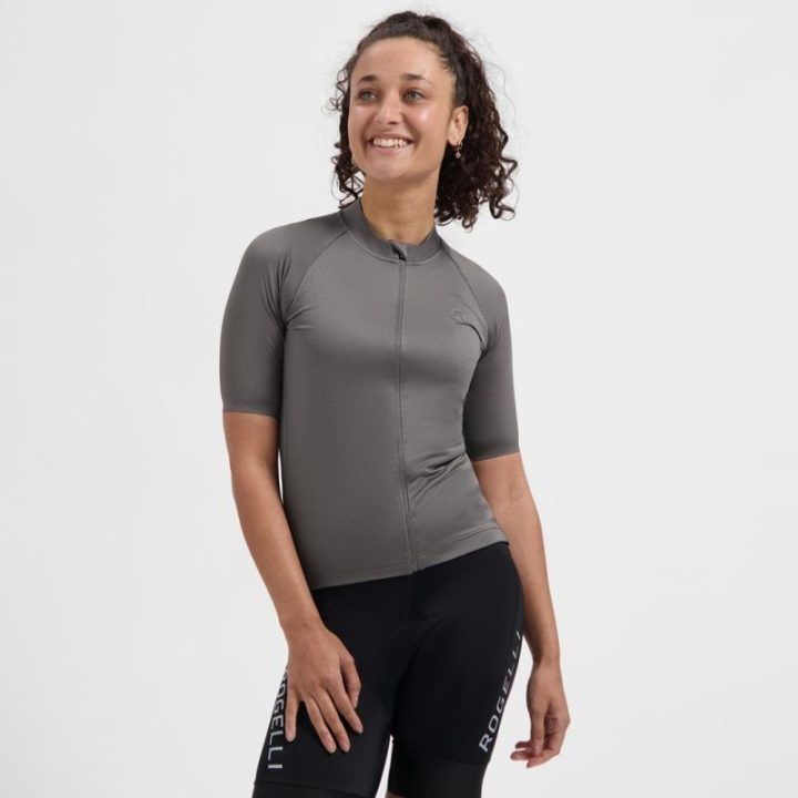 Moteriškos dviratininko marškinėliai su užtrauktuku ir kišenėmis Rogelli