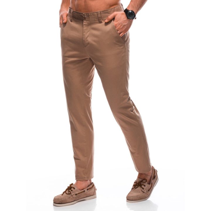 Vyriškos smėlio spalvos chino kelnės