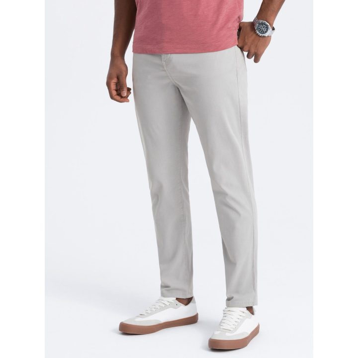 Vyriškos šviesiai pilkos chino kelnės