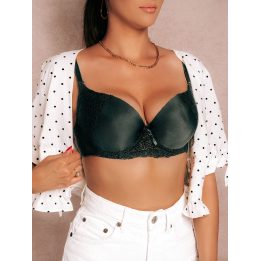 Moteriška juoda push-up liemenėlė