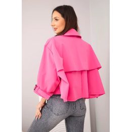 Moteriška striukė su apykakle, rožinė