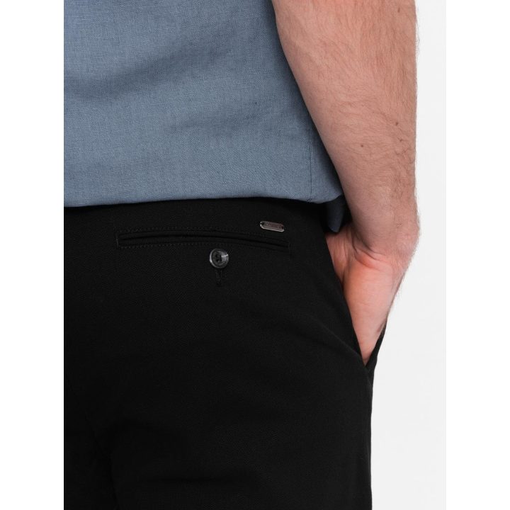 Vyriškos juodos chino kelnės siauresnio kirpimo