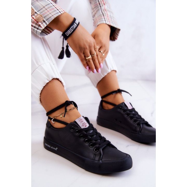 Juodos spalvos stilingi Cross Jeans bateliai