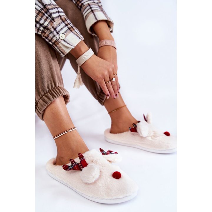 kalėdinės šlepetės su elniu Creamy Claire