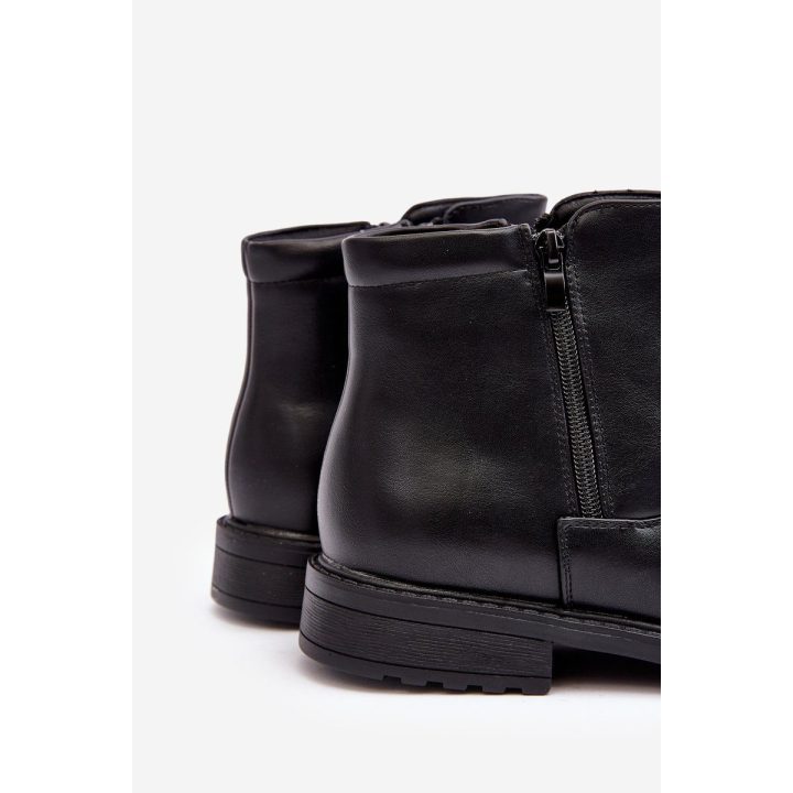 Vyriški žemi batai su užtrauktuku Black Brosta BSB28227