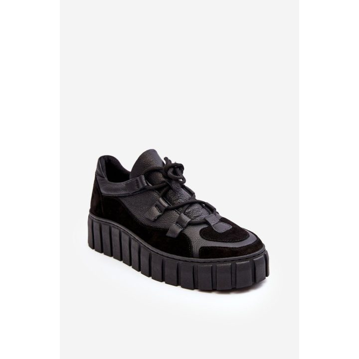 Moteriški odiniai sportiniai bateliai ant platformos M01/1 Zazoo Black