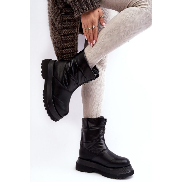 sniego batai su grubiu padu ir užtrauktuku GOE MM2N4078 Black