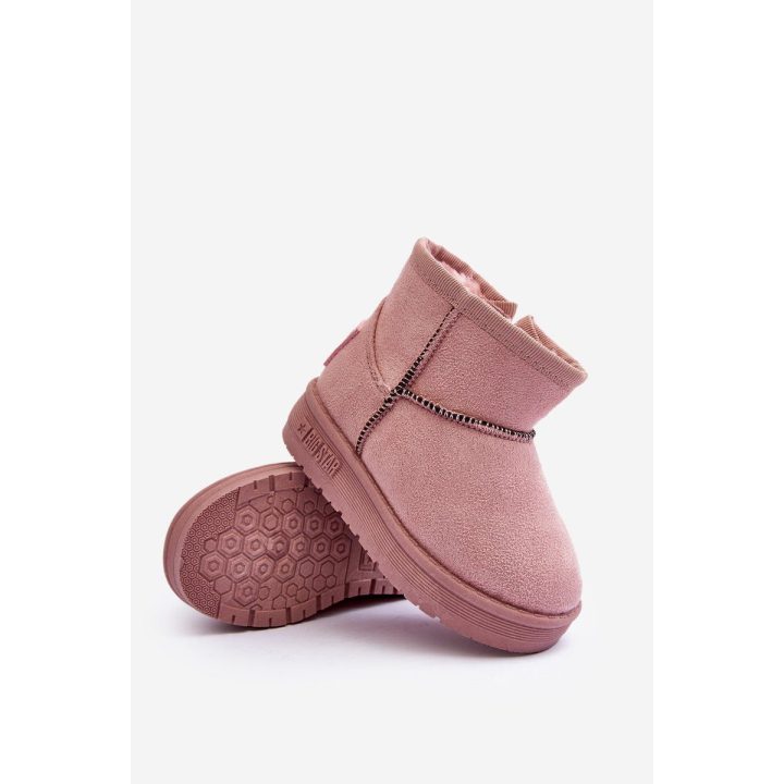 Vaikiški sniego batai su kailiais su mažomis ausimis Pink Betty