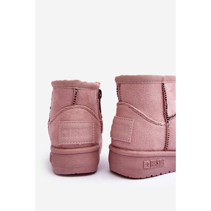 Vaikiški sniego batai su kailiais su mažomis ausimis Pink Betty
