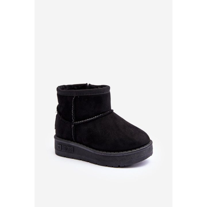 Vaikiški sniego batai su kailiu ir užtrauktuku Black Big Star MM374100