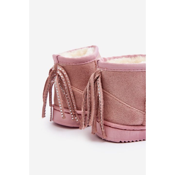 Vaikiški vilnoniai sniego batai su kutais Pink Mikyla