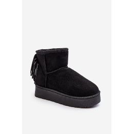 sniego batai su stambia platforma ir kutais Black Lirico