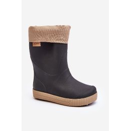 Vaikiški batai su vidiniu pamušalu Snow Wave Gokids 981 Black-Smėlio spalvos