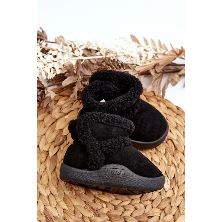 Vaikiški sniego batai su velcro juoda Unitia