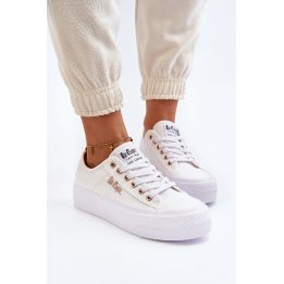 Moteriški platforminiai kedai balti Lee Cooper