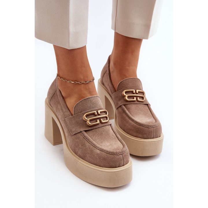 zomšiniai bateliai Smėlio spalvos