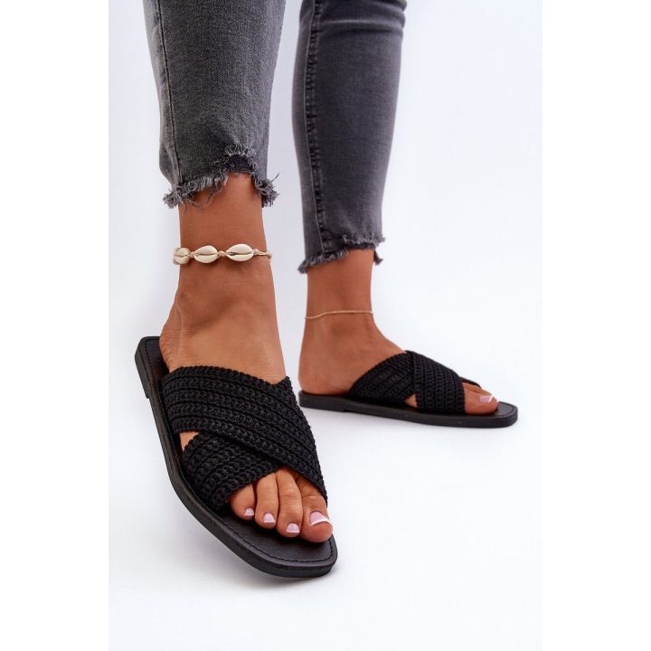 Moteriški plokšti sandalai Big Star NN274077 Black