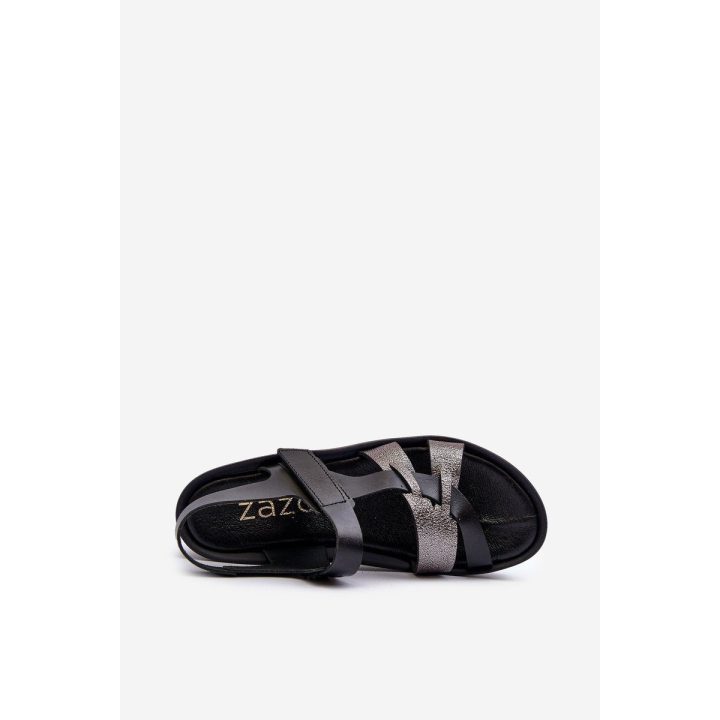 Moteriški odiniai platforminiai sandalai Black