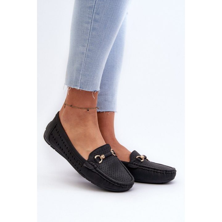 Moteriški juodi nėriniai Loafers“ Rasirna