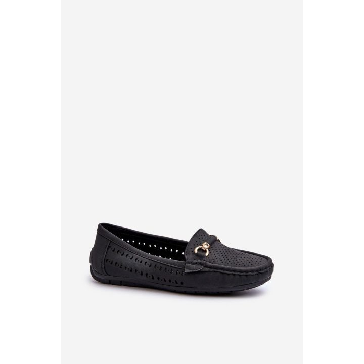 Moteriški juodi nėriniai Loafers“ Rasirna