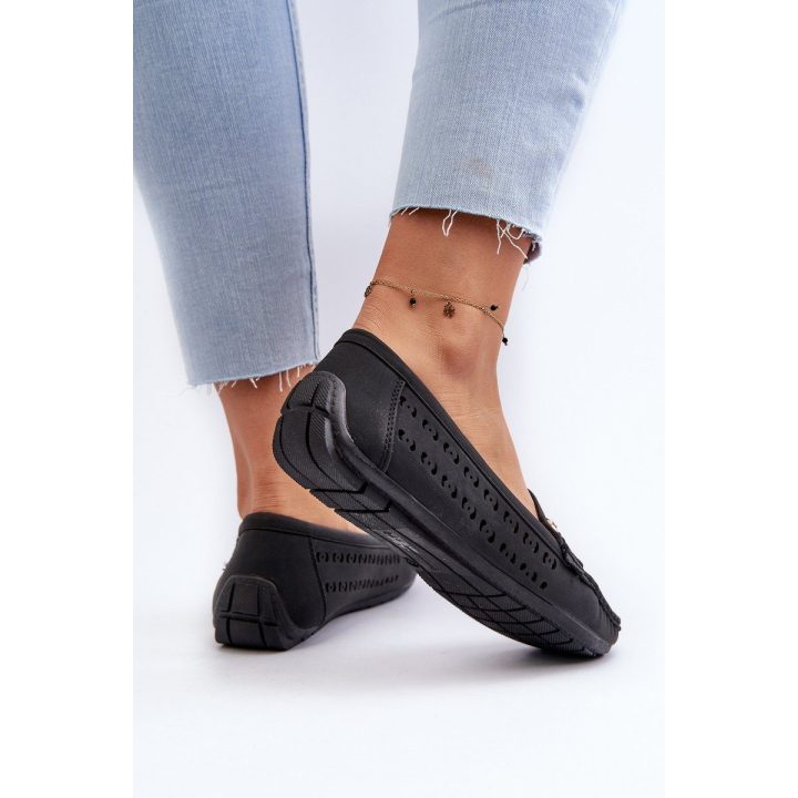 Moteriški juodi nėriniai Loafers“ Rasirna